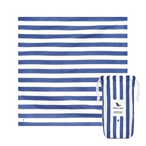 Picnic Blanket | Quick Dry, Water Resistant, Extra Large (94x66), 100% Recycled Materials