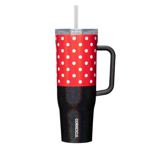 Insulated Tumbler | Polka Dot Red, 40 oz, Keeps Beverages Cold 20hrs, Hot 9hrs