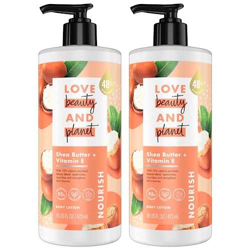 Body Lotion | Moisturizing Shea Butter, Vitamin E, 16 Fl Oz (Pack of 2)