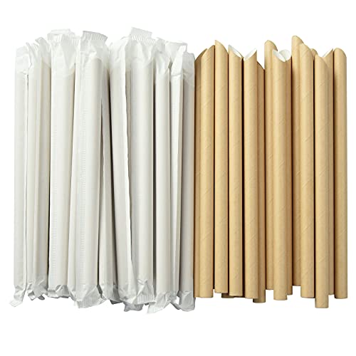 Boba Straws | 12mm Biodegradable, Individually Wrapped, Pack of 50