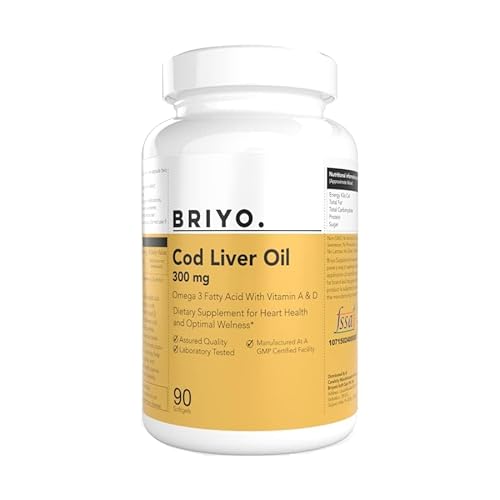 Cod Liver Oil Capsules | Omega Fatty Acids, Vitamin A & D, Joint Support