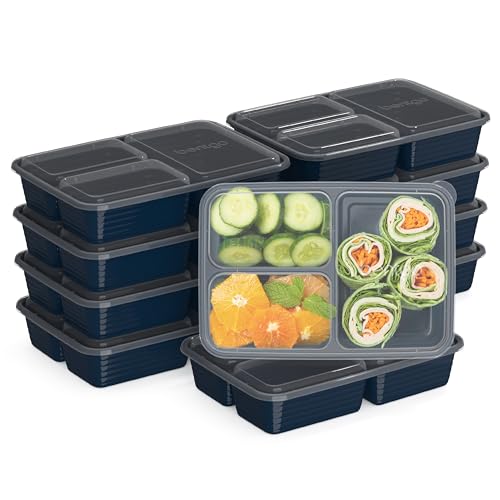 Food Storage Container | 20-Piece Set, BPA-Free, Microwave & Dishwasher Safe, Navy Blue