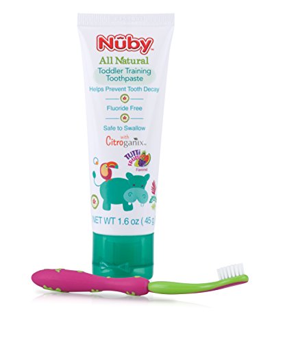 Toddler Training Toothpaste | Naturally Inspired, Citroganix, 1.6 oz, Pink/Green