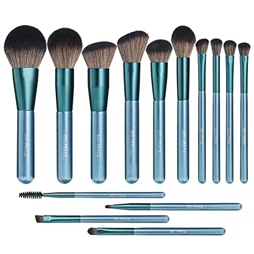 Makeup Brush Set | 14 Pcs, Premium Synthetic, Deep Starry Blue