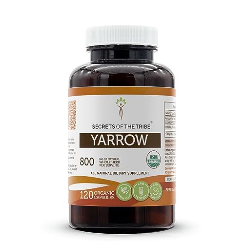 Herbal Supplement | Yarrow, 800 mg, 120 Capsules, USDA Organic