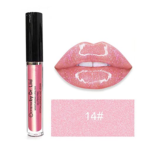 Lip Gloss | Satin & Glitter, Shimmer Pink, Allergen Free