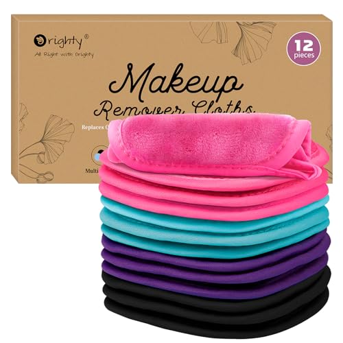 Makeup Remover Cloths | 12 Pack, Reusable, 5 x 5 in