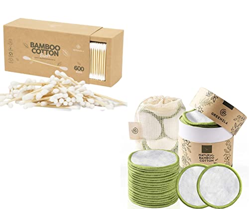 Cotton Swabs | Eco-Friendly, Biodegradable, Reusable Rounds Bundle