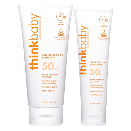 Sunscreen | SPF 30 Clear Zinc, 3 Oz. + SPF 50+, 6 Oz.