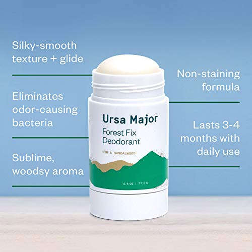 Ursa Major Natural Deodorant - Forest Fix | Aluminum-Free, Non-staining and Cruelty-Free | 2.6 ounces