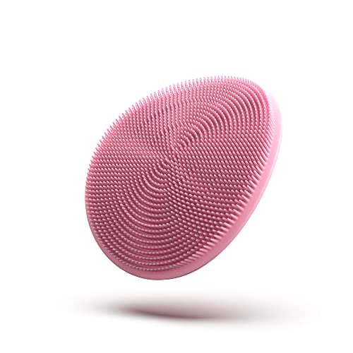 Body Scrubber | Soft Silicone Exfoliating, Antimicrobial, Pink