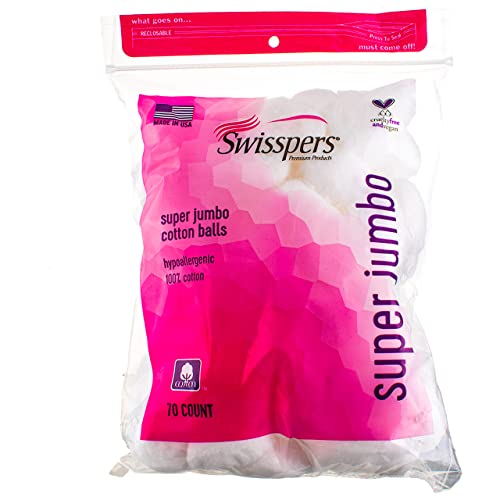 Cotton Balls | Super Jumbo, 70 Count, Pack of 3