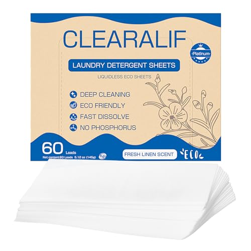 Laundry Detergent Sheets | Up to 60 Loads, Fresh Linen, Eco-Friendly