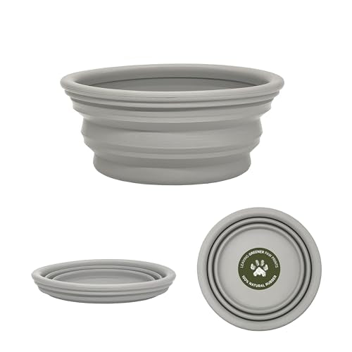 Dog Bowl | Collapsible & Portable, 100% Natural Rubber