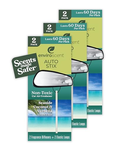 Air Freshener | Non-Toxic, Lasts Over 180 Days, 3 Packs of 2 Stix