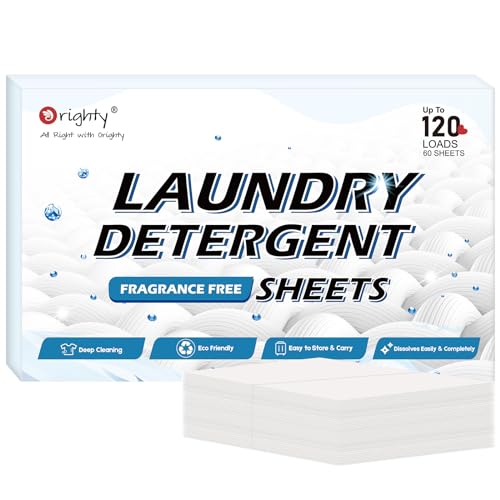 Laundry Detergent Sheets | Fragrance Free, 120 Loads, Eco-Friendly, Portable