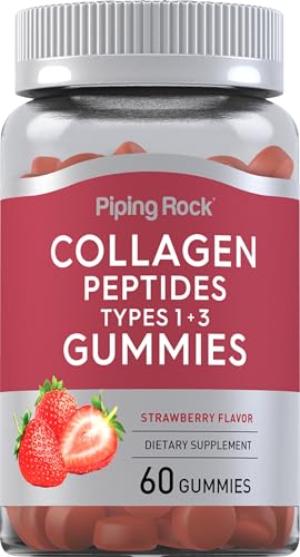 Collagen Peptides Gummies | 60 Count, Strawberry Flavor, Non-GMO, Gluten Free