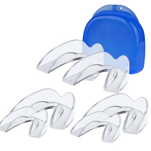 Dental Mouth Guard | Compact & Portable, Set of 6, 2 Sizes for Light Grinding