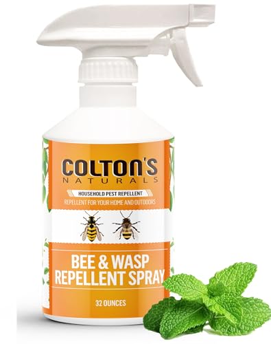 Bee and Wasp Repellent Spray | Natural Formula, 32 fl oz, Safe for Pets and Children