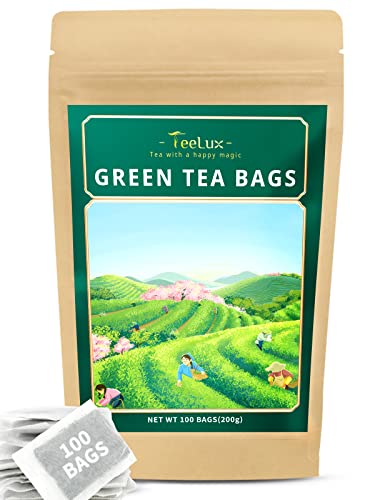 Green Tea Bags | Natural Pure, Super Antioxidant, 100 Count