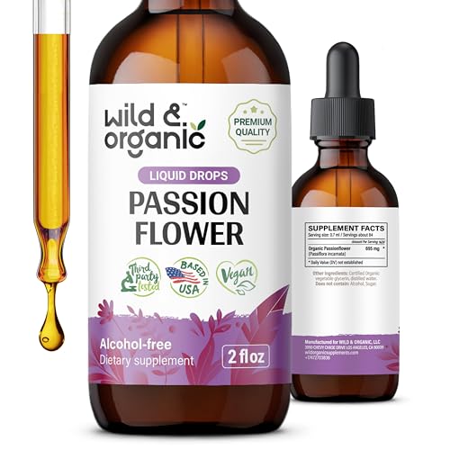 Herbal Tincture | Passion Flower Extract, Vegan, Alcohol Free - 2 fl oz