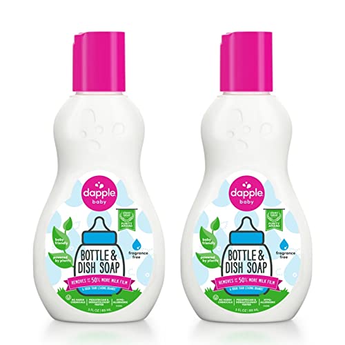 Dish Soap | Hypoallergenic, Plant-Based, Fragrance Free, 3 Fl Oz (Pack of 2)