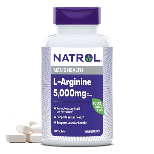 L-Arginine Supplement | 5,000 mg, 90 Tablets, Supports Men's Health