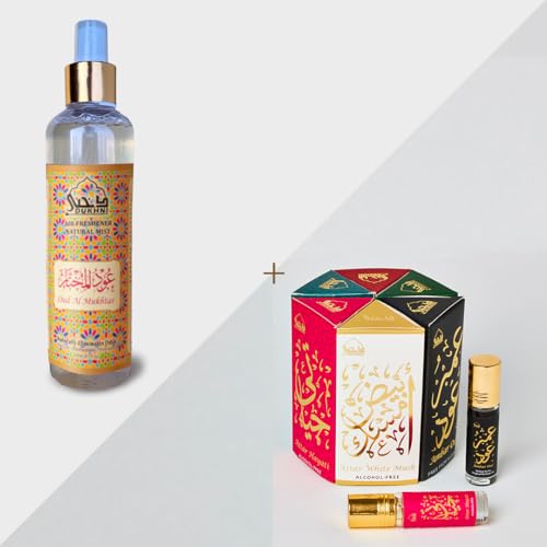 Arabic Attar Oil Collection | 6 Fragrance Oils + 250ml Room Spray Included