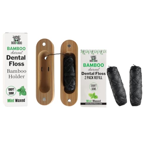 Dental Floss & Bamboo Holder 2 Pack Refill