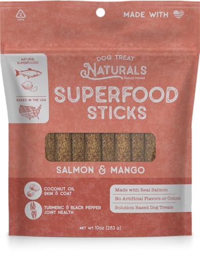 Dog Treats | Salmon & Mango Superfood Sticks, All-Natural, 10 oz.