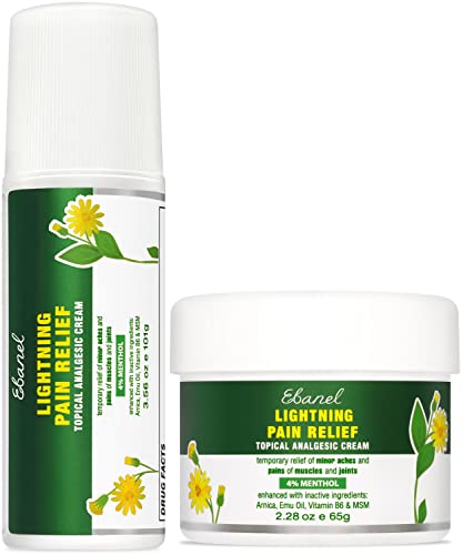 Pain Relief Cream & Roll-On | Arnica & Menthol, 2 oz & 3 oz