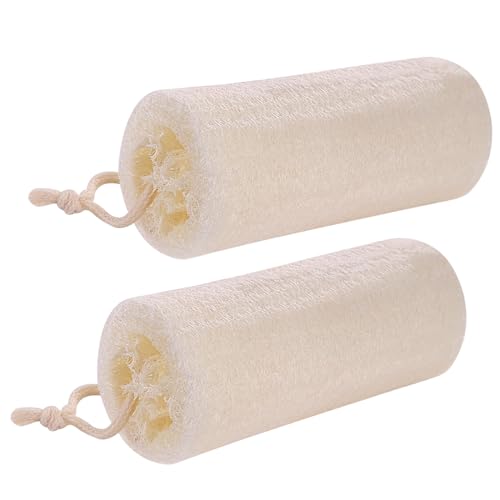 Loofah Sponge | 2 Pack, Large 6" Natural Exfoliating Body Scrubber