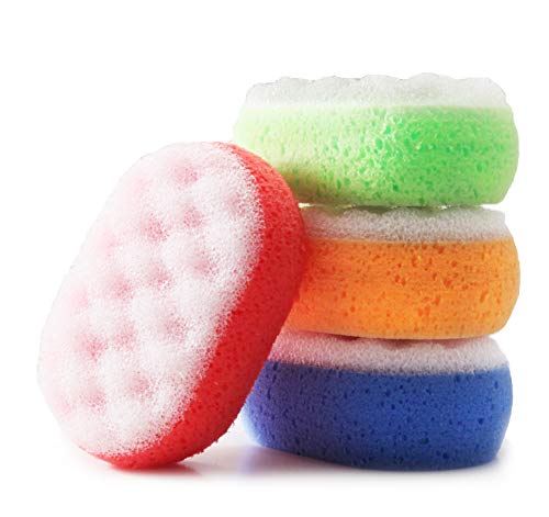 Bath Sponge | 3 Pack, Deep Exfoliating, Assorted Colors