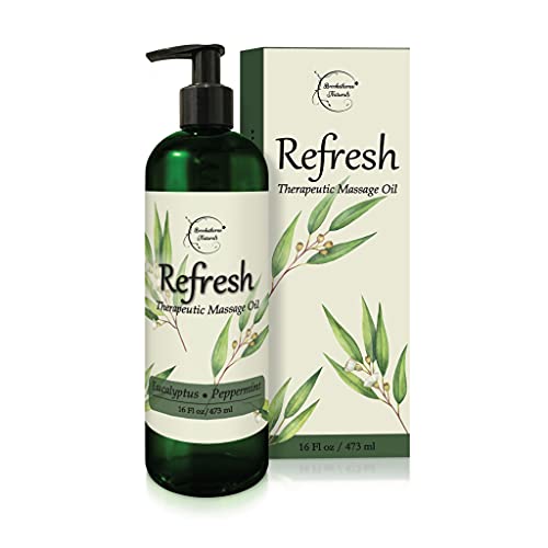 Massage Oil | Eucalyptus & Peppermint, 16 oz, All Natural