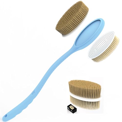 Body Scrubber | Long and Stiff Design, Soft and Stiff Bristles