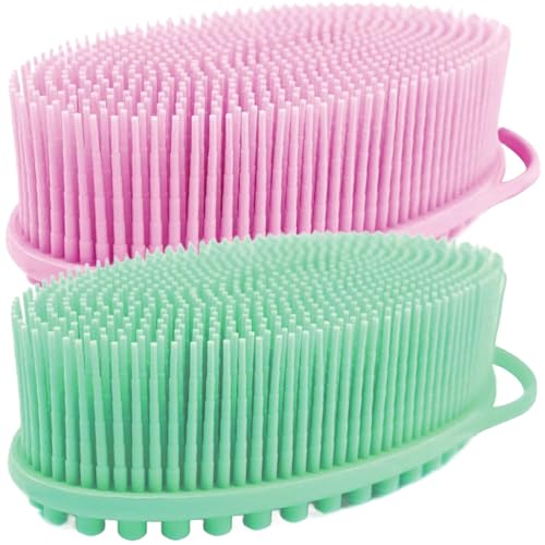 Body Scrubber | Dual-Tone Silicone, Vibrant Colors