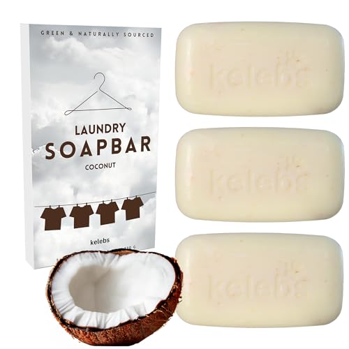 Laundry Soap Bar | Organic Coconut, 3 Pack for Sensitive Skin