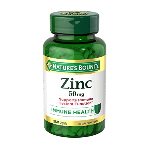 Zinc Supplement | 50mg, Immune Support, 250 Caplets