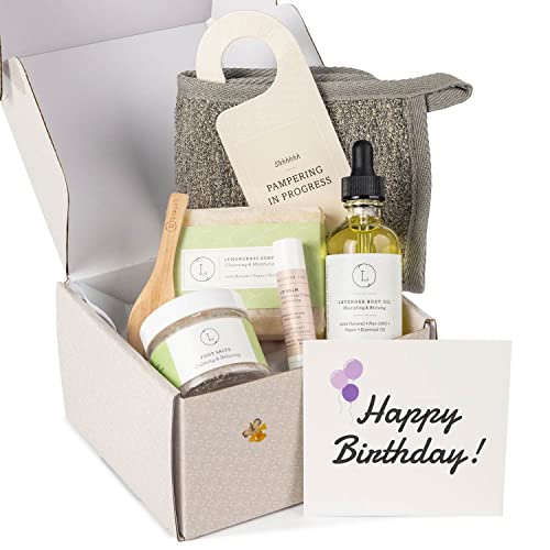 Spa Gift Set | 6-Piece Lemongrass, Relaxing Self-Care Essentials