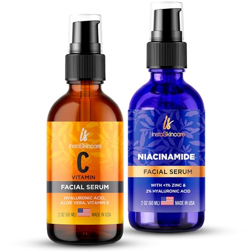 Face Serum Bundle | Vitamin C 2 oz, Niacinamide 2 oz