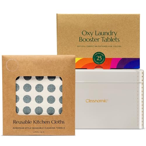 Cleaning Essentials Set | Reusable Cloth, Oxy Booster, Tablet Tin