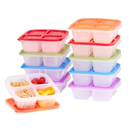 Food Storage Container | 4-Compartment, 20-Piece Set, BPA-Free, Reusable