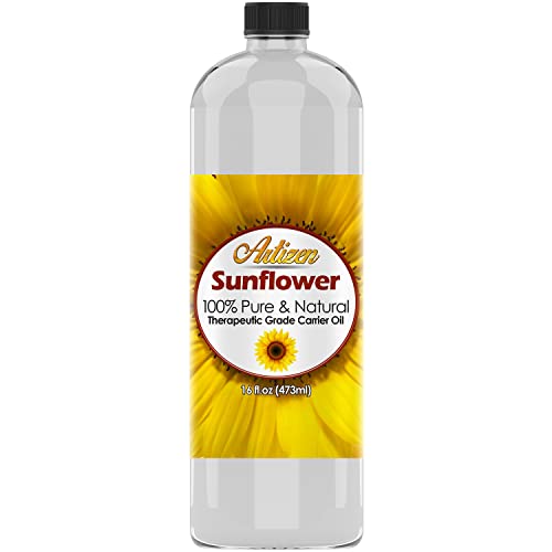 Sunflower Oil | Bulk 16oz, Pure Carrier Oil for Skin, Face, Hair