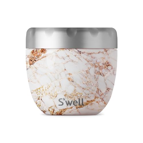 Food Storage Container | 21.5 oz, Triple-Layered Vacuum-Insulated, Calacatta Gold