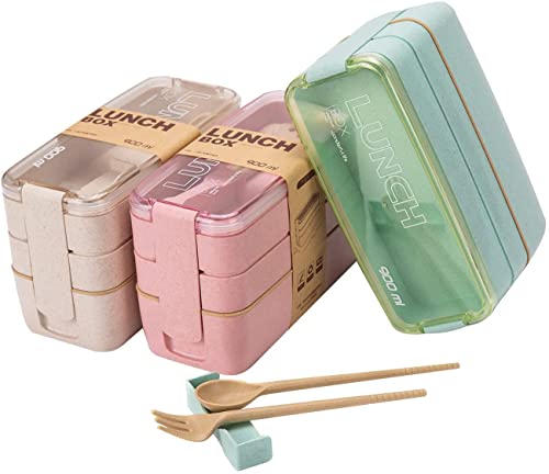 Bento Lunch Box | 3 Compartment Design, 900 ML Capacity, BPA-Free