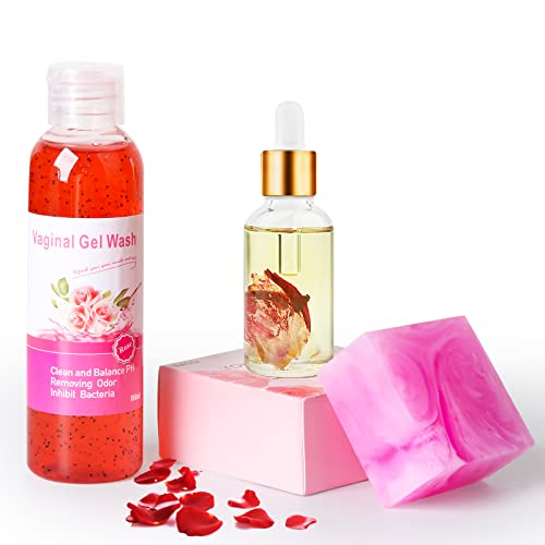 Feminine Care Set | Yoni Wash 5.07 fl oz, Yoni Oil 1 fl oz, Yoni Soap 3.53 oz