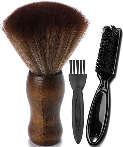 Barber Neck Duster Brush | Professional Cleaning Tool, Large Size, Dual Brush Set