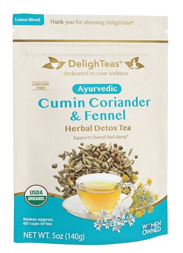 Digest & Detox CCF Tea | Cumin, Coriander, Fennel, 60 Servings, 5 oz.