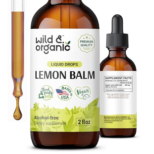 Herbal Supplement | Lemon Balm Extract, Vegan, Alcohol Free - 2 fl oz