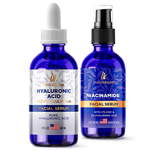 Anti-Aging Serums Bundle | Hyaluronic Acid, Niacinamide, 2 oz Each